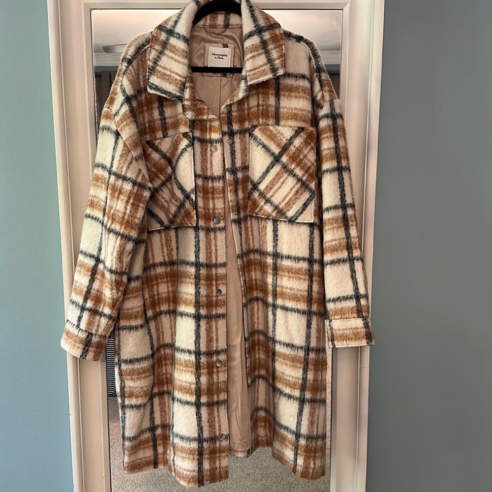 Women’s Abercrombie and Fitch Long Coat- Worn exactly 1 time.